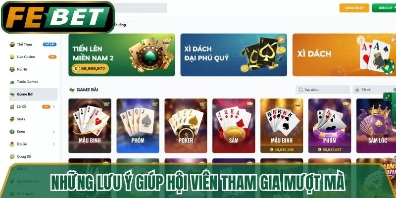 Những lưu ý giúp hội viên tham gia mượt mà