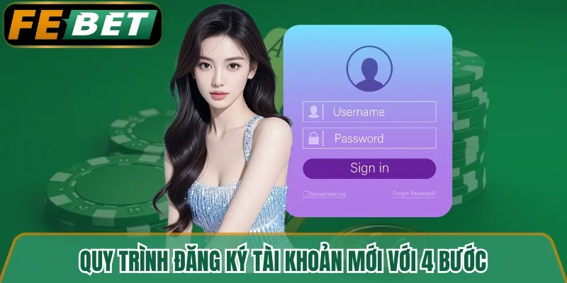 Quy trình đăng ký tài khoản mới với 4 bước