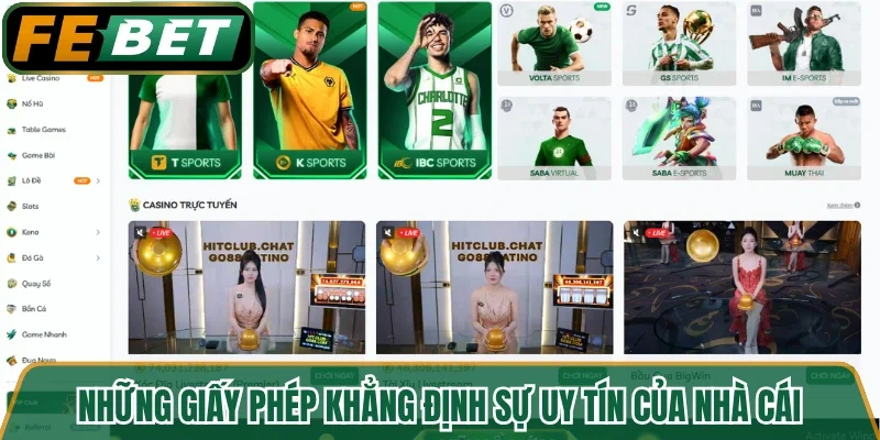 Những giấy phép khẳng định sự uy tín của nhà cái